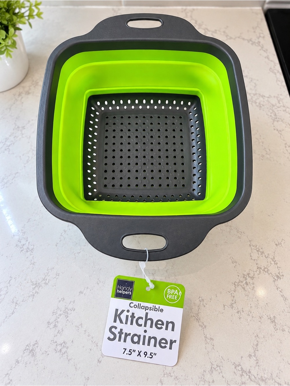 Collapsible Kitchen Strainer – BPA-Free – 7.5” x 9.5
